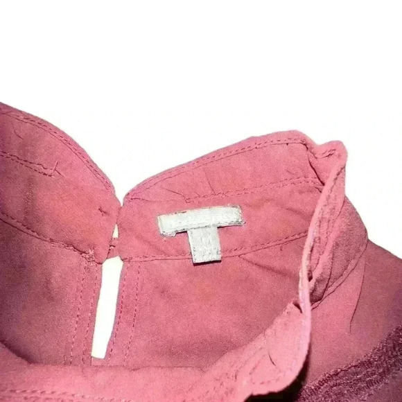 Charlotte Russe Mauve High-Neck Lace Detail Blouse - Medium - Picture 7 of 7